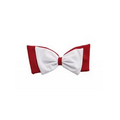 Pom Bow  Hair Bow - Crimson Red/White